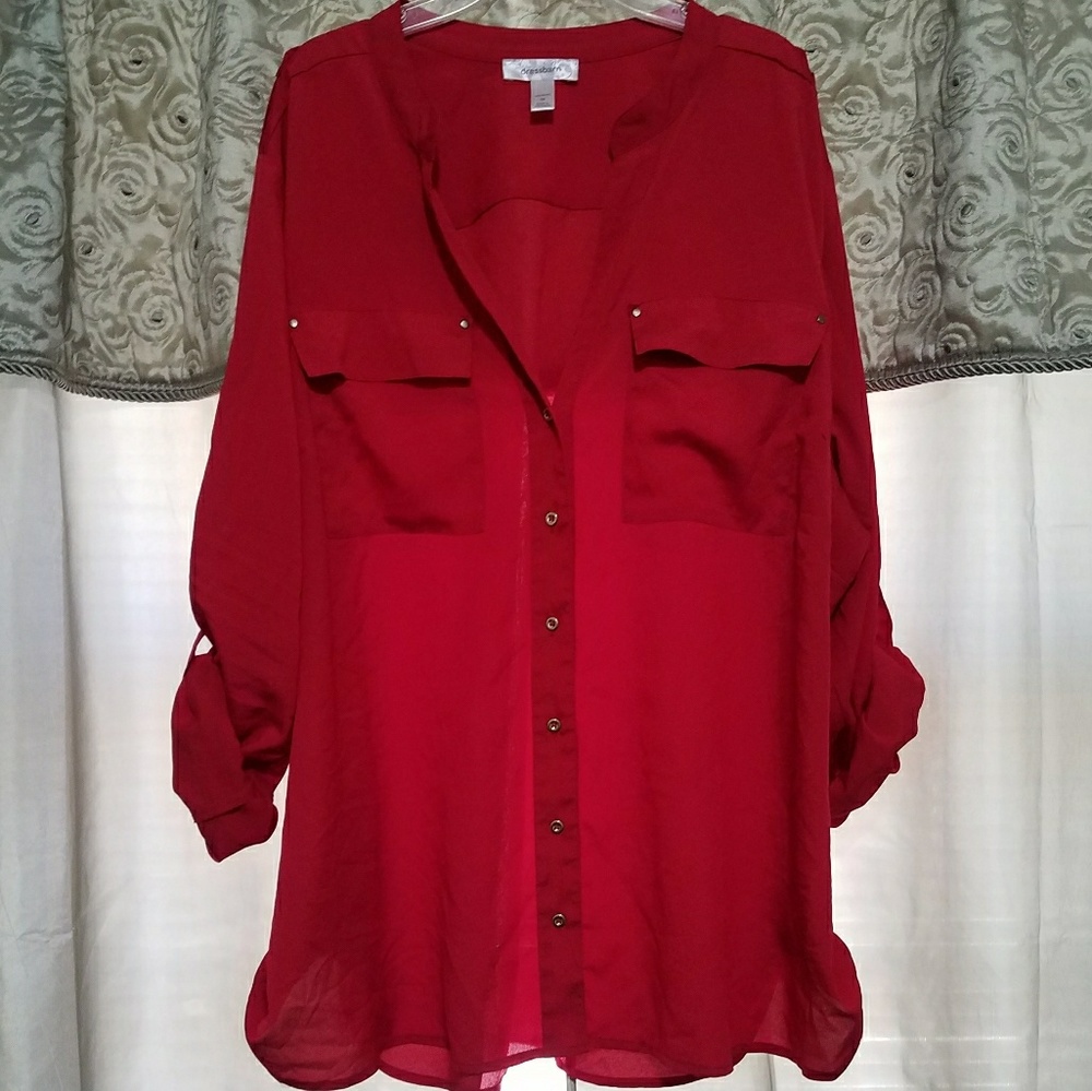 Plus Size Red Top